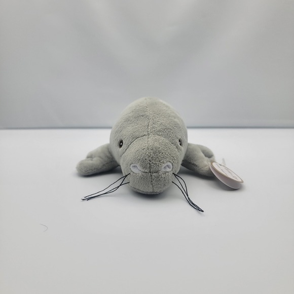 Curto Toy Manatee Plush Stuffed Animal Gray Whiskers Soft Kids Toy 7.5" long‎ - Picture 1 of 8